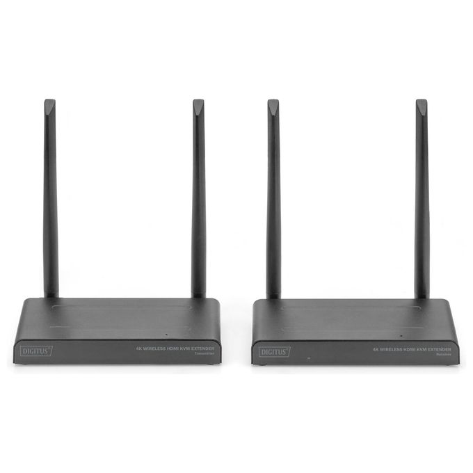 Digitus DS-55328 Extender KVM HDMI Wireless 4K 30Hz Splitter 1x4 150m UHD HDMI 2.0 HDCP 2.2 Plug and Play colore Nero