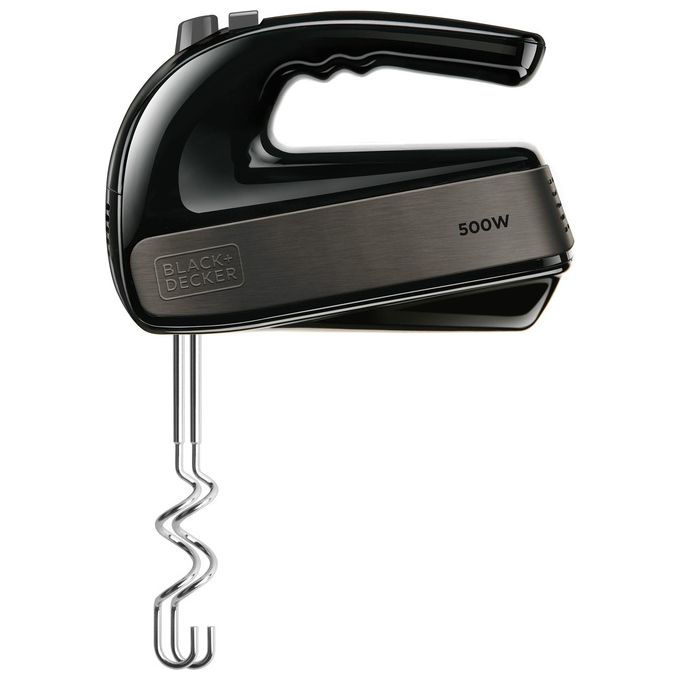 Black+Decker Sbattitore Elettrico a 5 Velocita' per Montare 500W Acciaio Inox-Plastica Nero