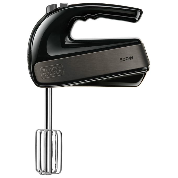 Black+Decker Sbattitore Elettrico a 5 Velocita' per Montare 500W Acciaio Inox-Plastica Nero