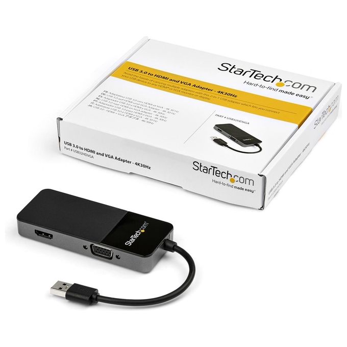 Startech Adattatore Usb 3.0 a Hdmi e Vga 4k 30Hz
