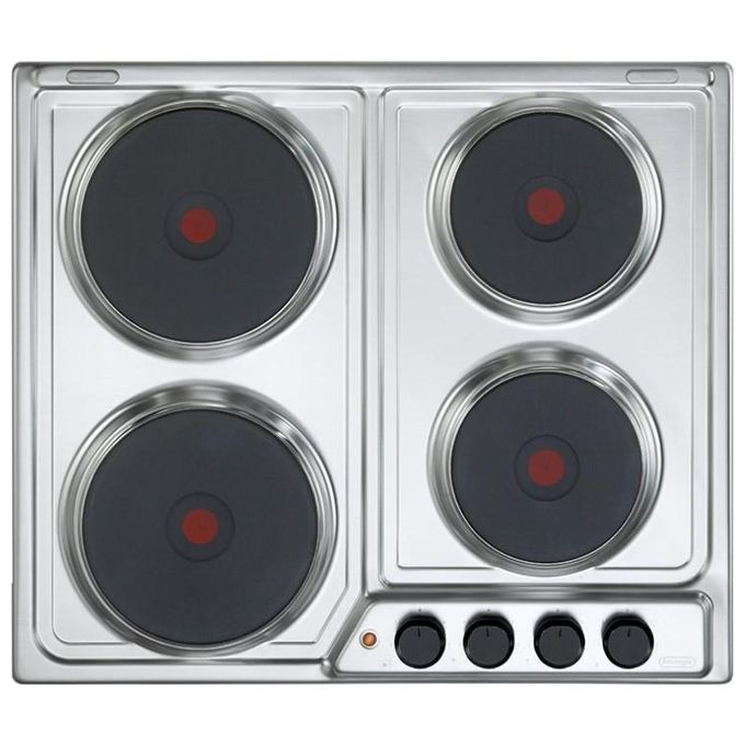 DeLonghi FFI 46 ER Linea Family Piano cottura Elettrico 4 Piastre 60 cm Acciaio Inox