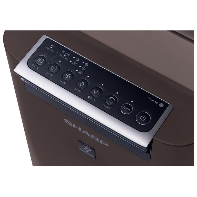 Sharp UA-HG40ET Purificatore d'Aria con Funzione Umidificatore 26Mq 43Db Marrone 24W