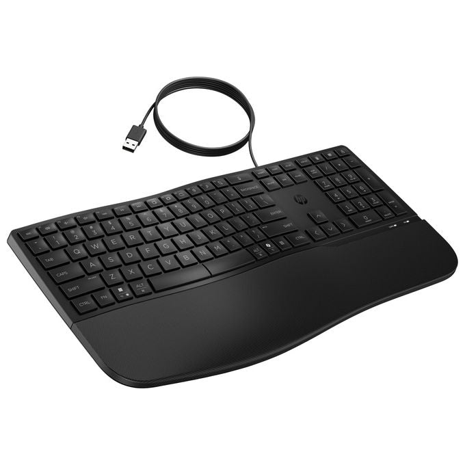 HP 8T6M1AA Tastiera cablata 480 Comfort Full-size USB con tasti programmabili e inclinazione regolabile colore Nero