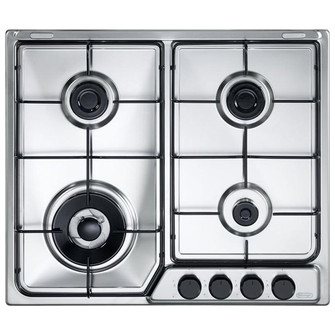 De Longhi FFA 46 ASDV Linea Family Piano cottura a Gas 4 Fuochi Bruciatore Tripla Corona 60 cm Acciaio Inox