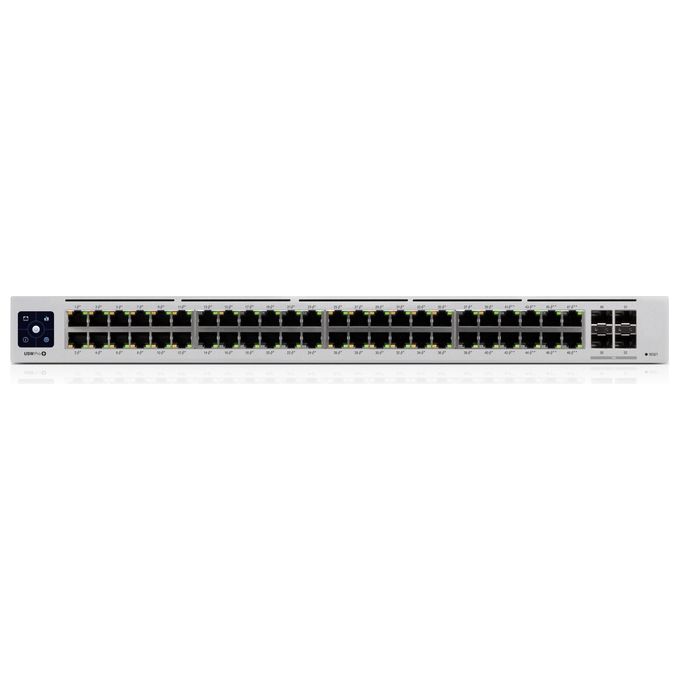 Ubiquiti USW-PRO-48-POE-EU UniFi Switch Pro 48 PoE Gestito L2-L3 48 porte Gigabit 40 PoE+ 4 SFP+ 10G 600 W colore Argento
