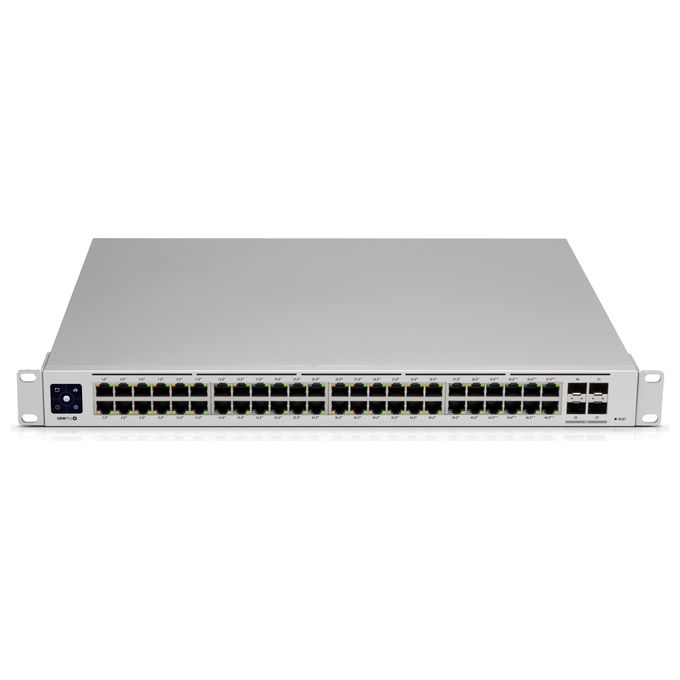 Ubiquiti USW-PRO-48-POE-EU UniFi Switch Pro 48 PoE Gestito L2-L3 48 porte Gigabit 40 PoE+ 4 SFP+ 10G 600 W colore Argento