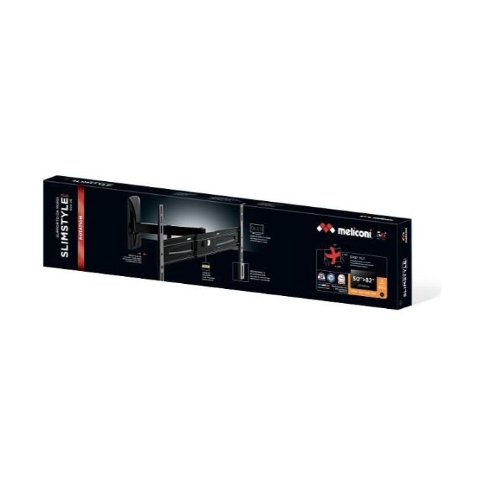 Meliconi SP 600 SR PLUS Supporto da Parete per Tv Inclinabile e Girevole da 50'' a 82
