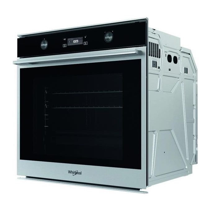 Whirlpool W7 OM5 4S P Forno Elettrico Multifunzione da Incasso Autopulente Capacita' 73 Litri Classe energetica A+ Tecnologia Sesto Senso Ready2cook Cook4 Cook3 Autopulente 8 Funzioni 60 cm Acciaio Inox
