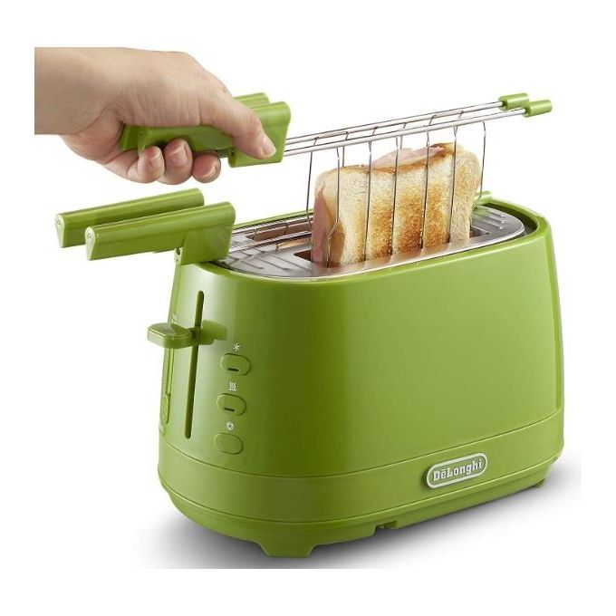 DeLonghi CTLAP2203.GR Tostapane a 2 Scomparti Potenza 550 W Verde