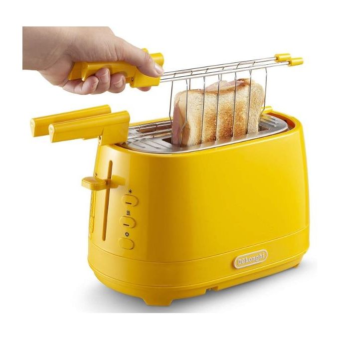 DeLonghi CTLAP2203.Y Tostapane a 2 Scomparti Potenza 550 W Giallo