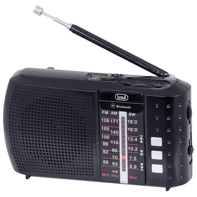 Trevi RA 7F20 BT Radio Portatile Multibanda con Bluetooth Usb MicroSd Batteria Ricaricabile Nero
