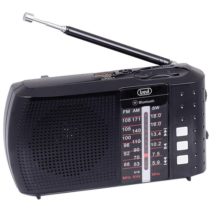 Trevi RA 7F20 BT Radio Portatile Multibanda con Bluetooth Usb MicroSd Batteria Ricaricabile Nero