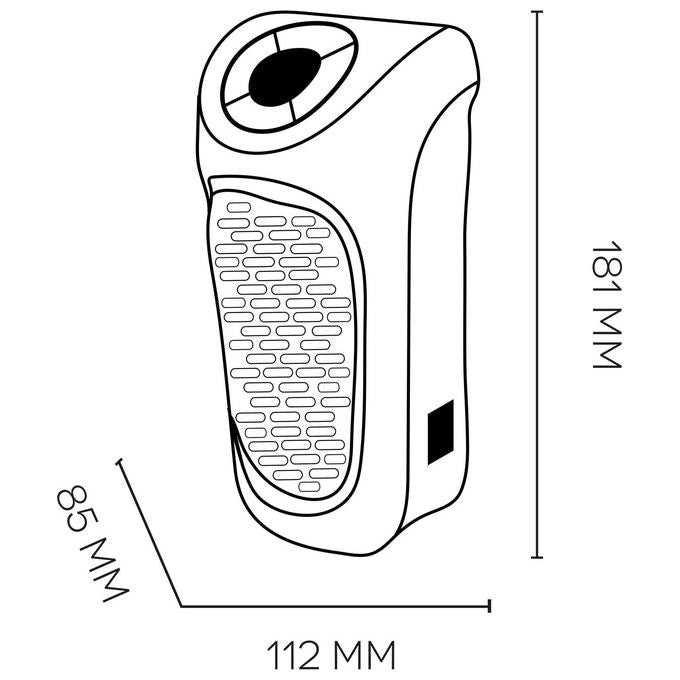 Argo MIO PERSONALE Termoventilatore Ceramico 350W da Presa con Display