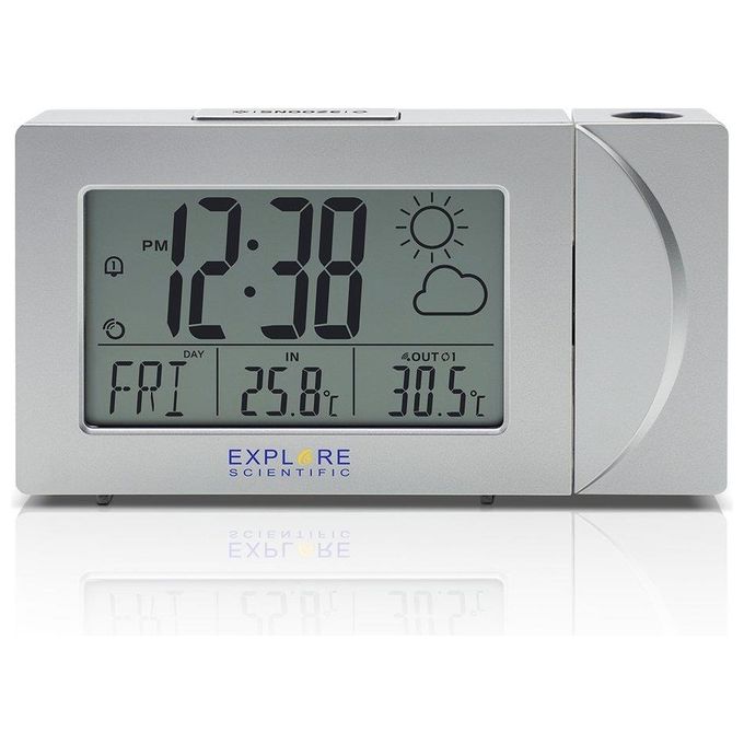 Explore Scientific Stazione Meteorologica RPW3008, Proiezione Ora Radiocontrollata, Argento