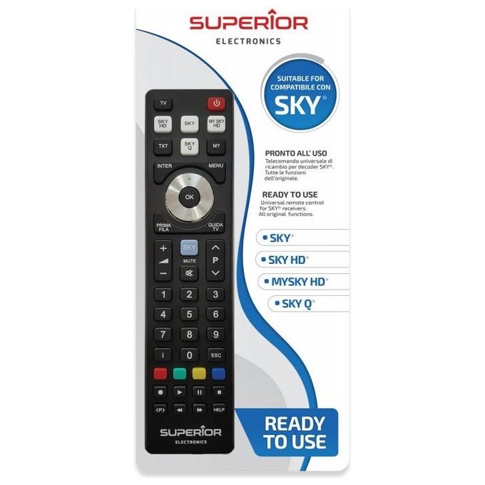 Nuova Video Suono Superior Telecomando di Ricambio per Tutti i Decoder SKY Subito Pronto