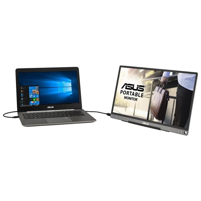 ASUS ZenScreen MB16ACE Monitor Portatile USB Type-C da 15.6'' FullHD (1920x1080), IPS, Compatibile con USB 3.0, Funzione Auto-Rotate, Smart Case Inclusa nella Confezione, Filtro Luce Blu