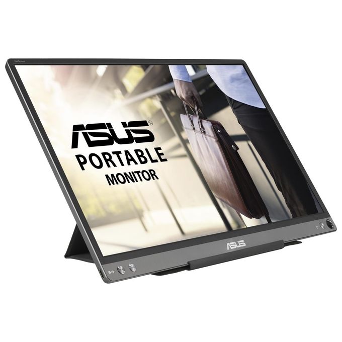 ASUS ZenScreen MB16ACE Monitor Portatile USB Type-C da 15.6'' FullHD (1920x1080), IPS, Compatibile con USB 3.0, Funzione Auto-Rotate, Smart Case Inclusa nella Confezione, Filtro Luce Blu