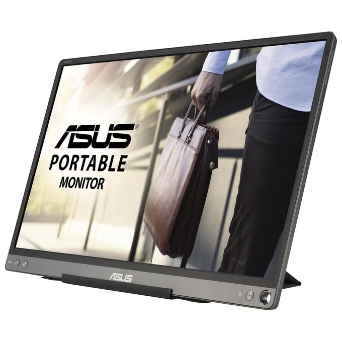 ASUS ZenScreen MB16ACE Monitor Portatile USB Type-C da 15.6'' FullHD (1920x1080), IPS, Compatibile con USB 3.0, Funzione Auto-Rotate, Smart Case Inclusa nella Confezione, Filtro Luce Blu