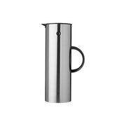 Stelton 900 EM77 Caraffa Termica 1 L Doppia Parete Acciaio Inox Vetro Interno Chiusura Magnetica Tappo a Vite e Ribaltamento colore Acciaio Inox lucido