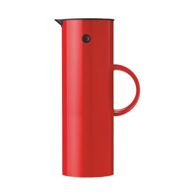 Stelton 920 EM77 Caraffa Termica 1 L con Sistema di Chiusura Kippverschluss e Picknickverschluss colore Rosso