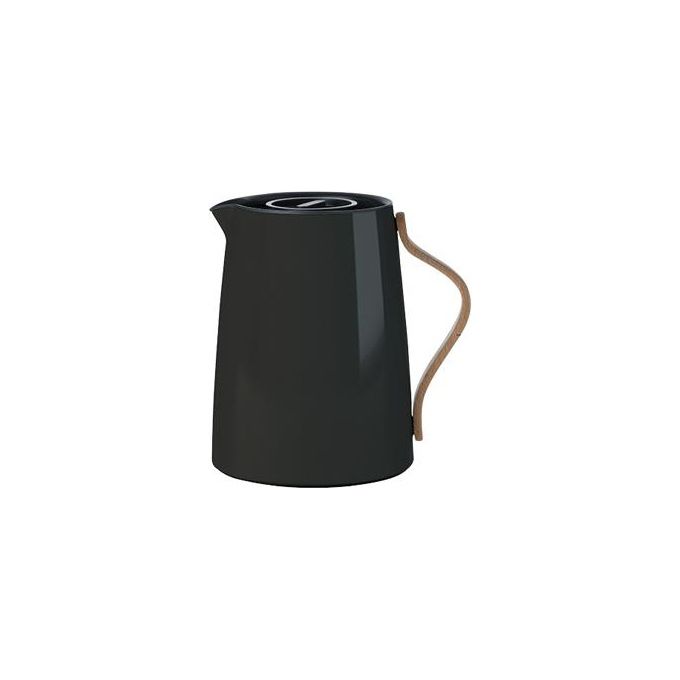 Stelton X-201-2 Emma Bollitore Termico per Te' 1 L Acciaio Inossidabile Filtro Integrato con Chiusura a Rotazione colore Nero