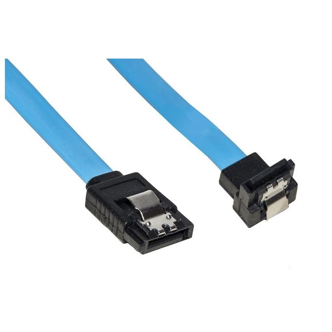 Link cavo interno sata III cm 50 connettore 90° con clip bloccaggio in metallo