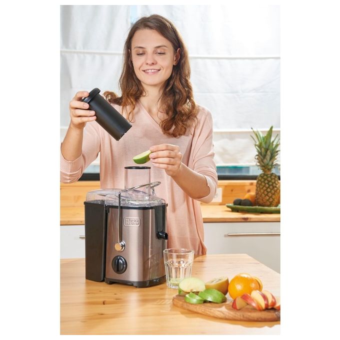 Black+Decker BXJE600E Spremiagrumi Potenza 600 W Capacita' 0,55 L Acciaio Inox Grigio