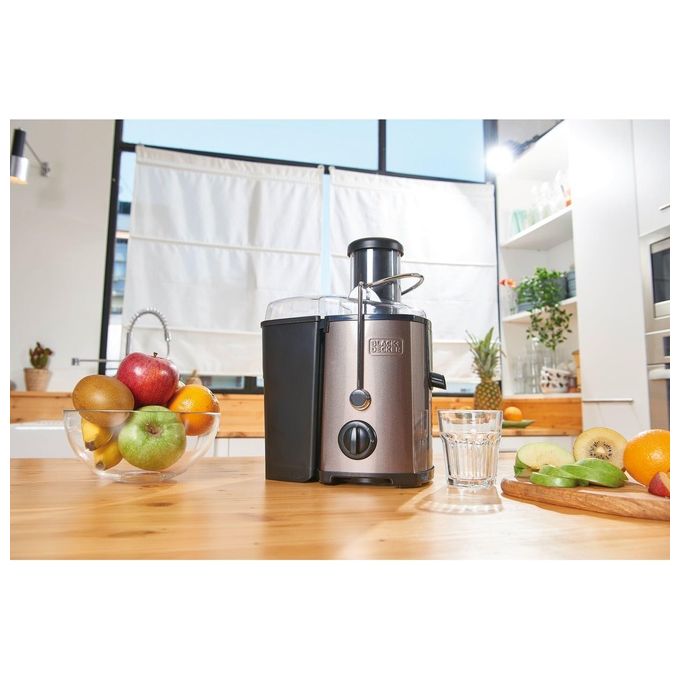 Black+Decker BXJE600E Spremiagrumi Potenza 600 W Capacita' 0,55 L Acciaio Inox Grigio
