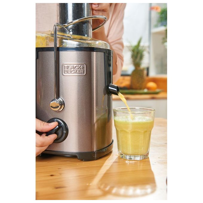 Black+Decker BXJE600E Spremiagrumi Potenza 600 W Capacita' 0,55 L Acciaio Inox Grigio