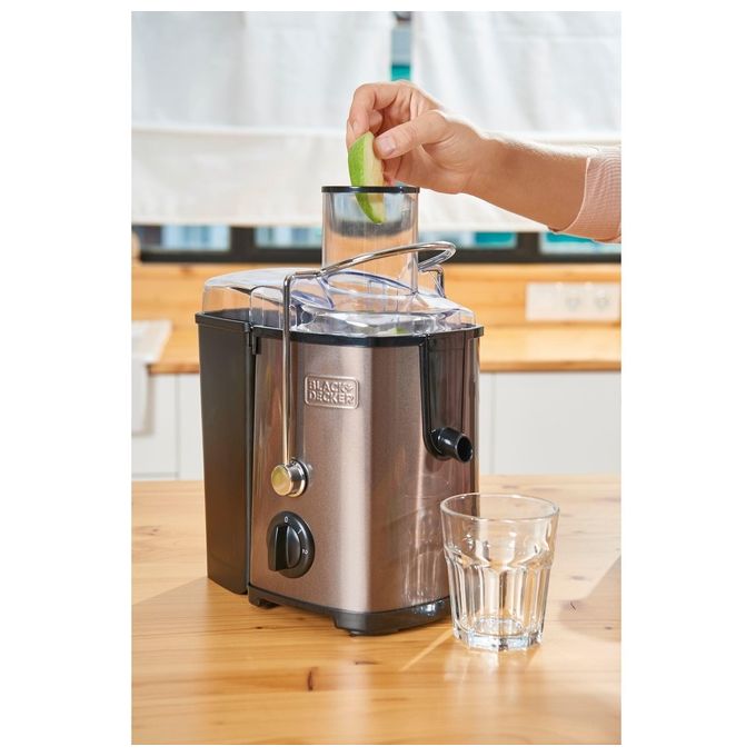 Black+Decker BXJE600E Spremiagrumi Potenza 600 W Capacita' 0,55 L Acciaio Inox Grigio