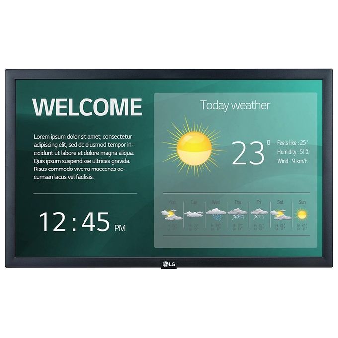 LG 22SM3G-B Display Digital Signage IPS 21.5'' Full HD 1920x1080 webOS 4.1 Wi-Fi LAN 250 cd-m² 16-7 colore Nero