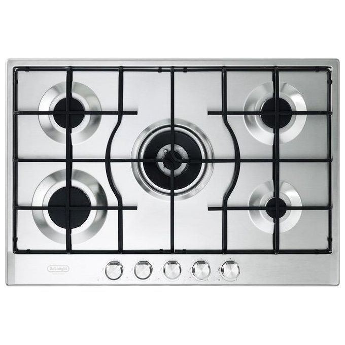 De Longhi SLF 575 LX Linea Slim-Lite Piano cottura a Gas 5 Fuochi Bruciatore Tripla Corona 75 cm Acciaio Inox