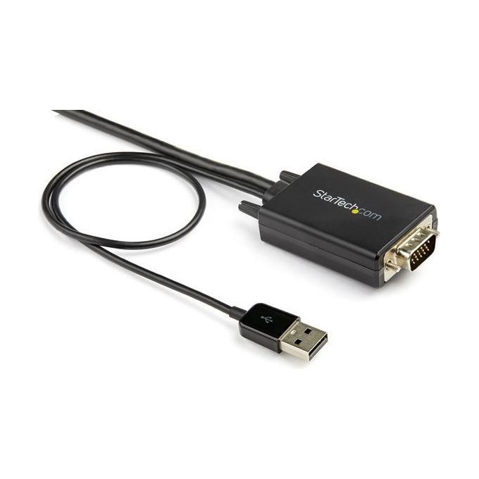 StarTech.com VGA2HDMM2M Cavo adattatore convertitore da VGA a HDMI 2 m 1080p USB alimentato con audio supporto 7.1 canali colore Nero