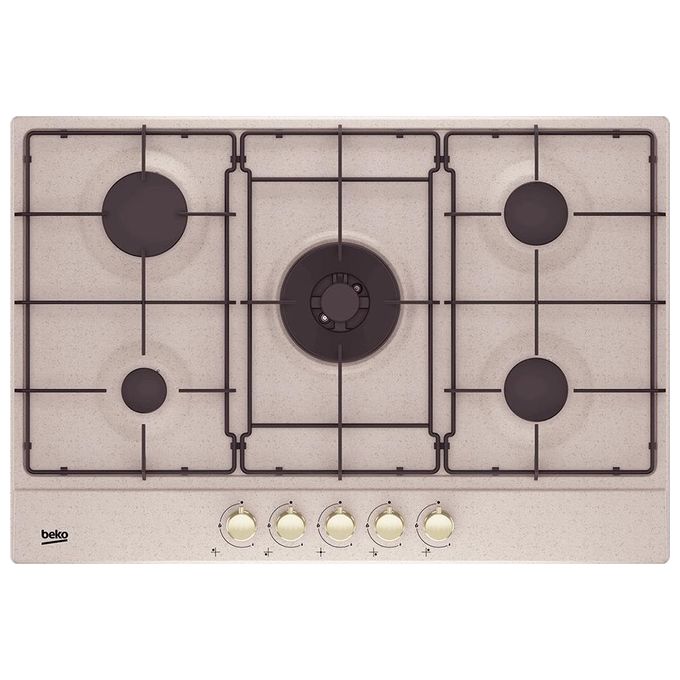 BEKO HIAW75224SAVR Piano Cottura a Gas 5 Zone 1 Bruciatore Wok 75 cm Avena