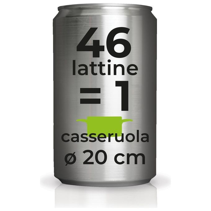 Moneta Recy Casseruola 2 Manici 20cm Alluminio 100% Riciclato Nero