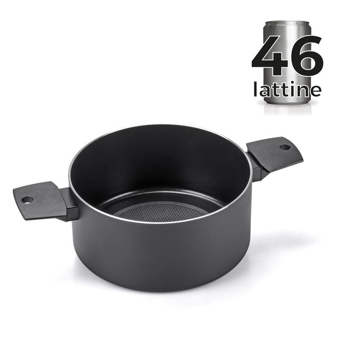 Moneta Recy Casseruola 2 Manici 20cm Alluminio 100% Riciclato Nero