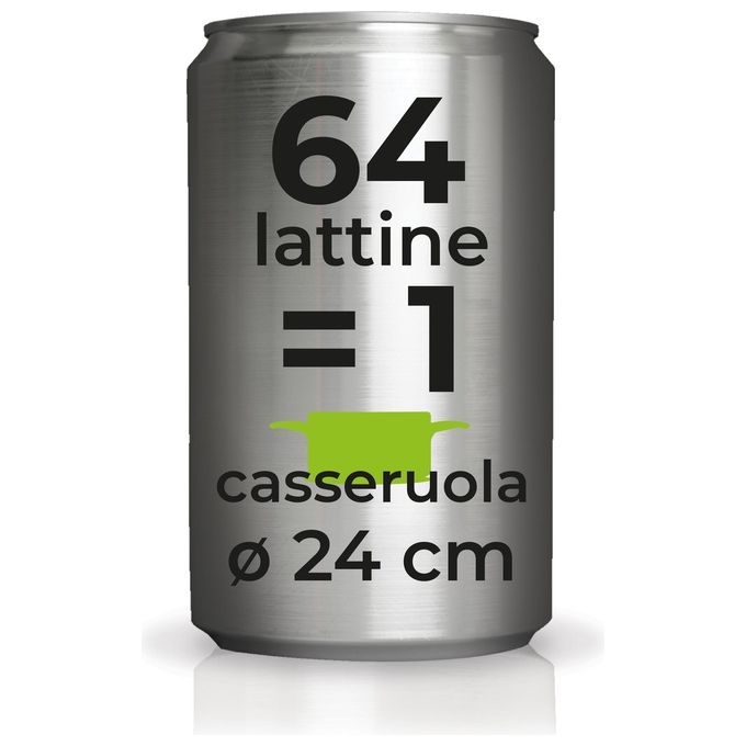 Moneta Recy Casseruola 2 Manici 24cm Alluminio 100% Riciclato Nero