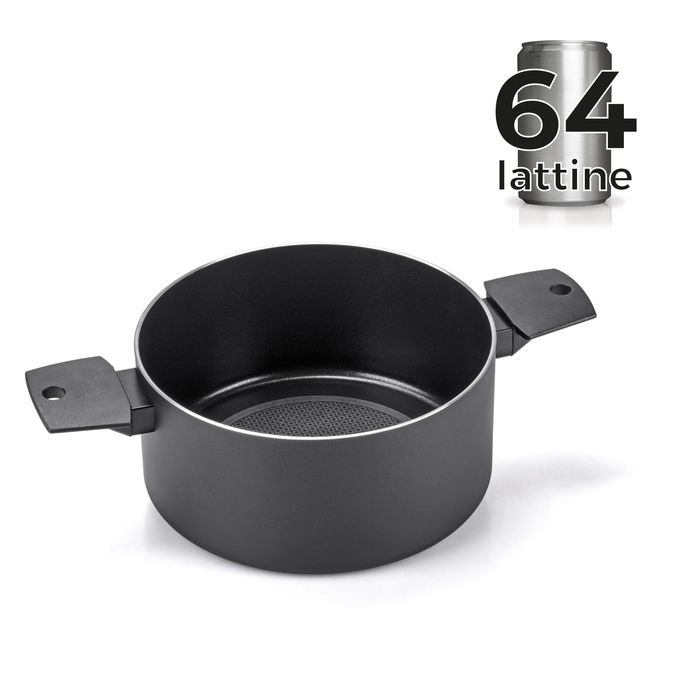 Moneta Recy Casseruola 2 Manici 24cm Alluminio 100% Riciclato Nero