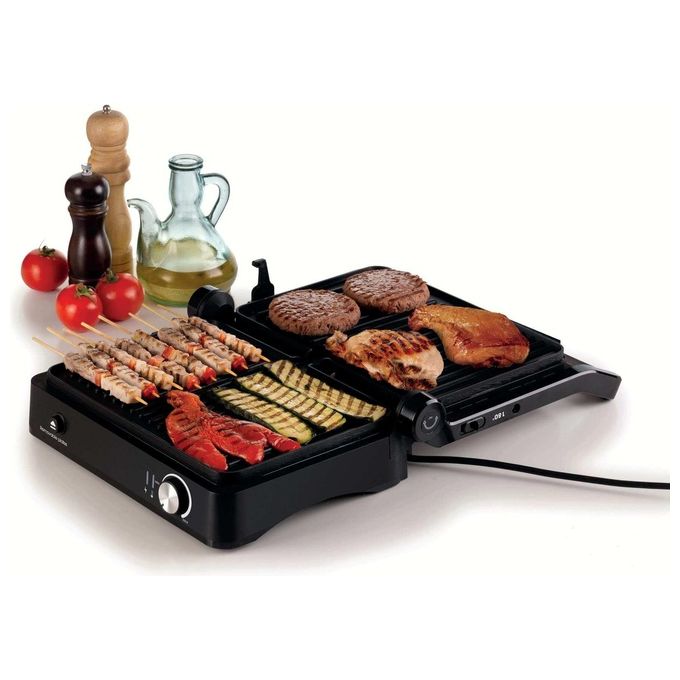 Ariete 1934 MetalGrill 3in1 Bistecchiera 2000W 3 Modalita' di Cottura Piastre Antiaderenti Rimovibili colore Silver Black