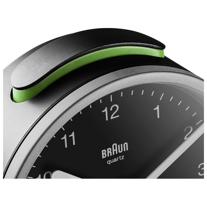 Braun BC 12 SB Sveglia al Quarzo Argento-Nero