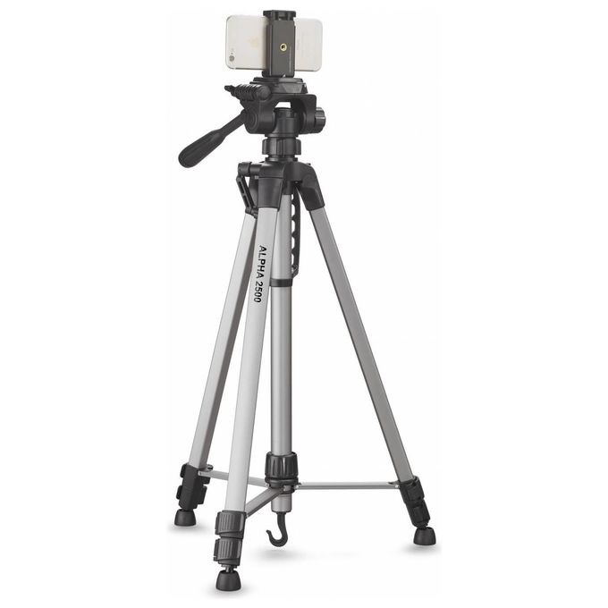 Cullmann ALPHA 2500 Treppiede Mobile con Supporto per Smartphon Testa a 3 Vie