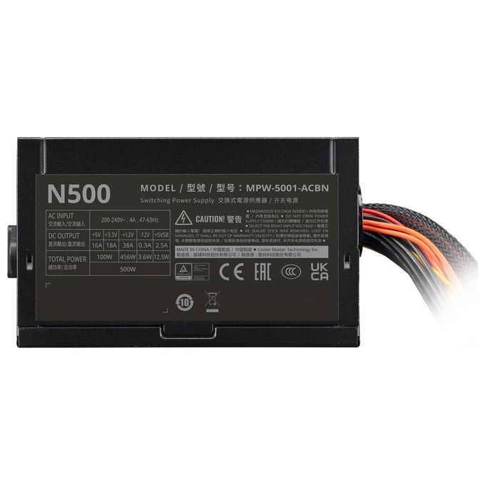 Cooler Master MPW-5001-ACBN-BEU Elite NEX Alimentatore PC ATX 500W 120mm Active PFC Non Modulare colore Nero