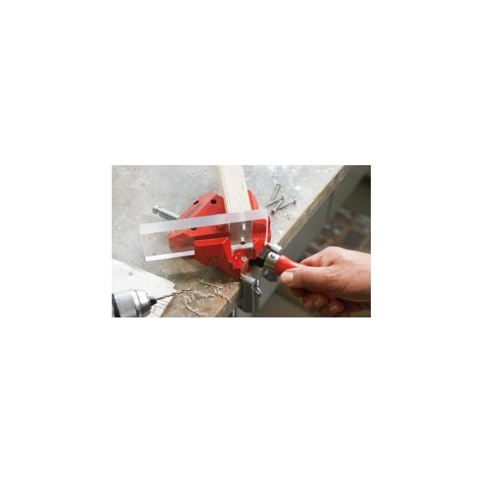 BESSEY WS3 Morsetto Angolare Auto-Regolante 2x55 mm Campo di Serraggio 30 mm Ganasce in Ghisa Manico in Legno colore Rosso