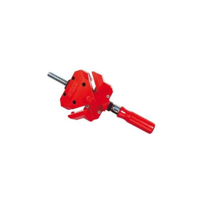 BESSEY WS3 Morsetto Angolare Auto-Regolante 2x55 mm Campo di Serraggio 30 mm Ganasce in Ghisa Manico in Legno colore Rosso