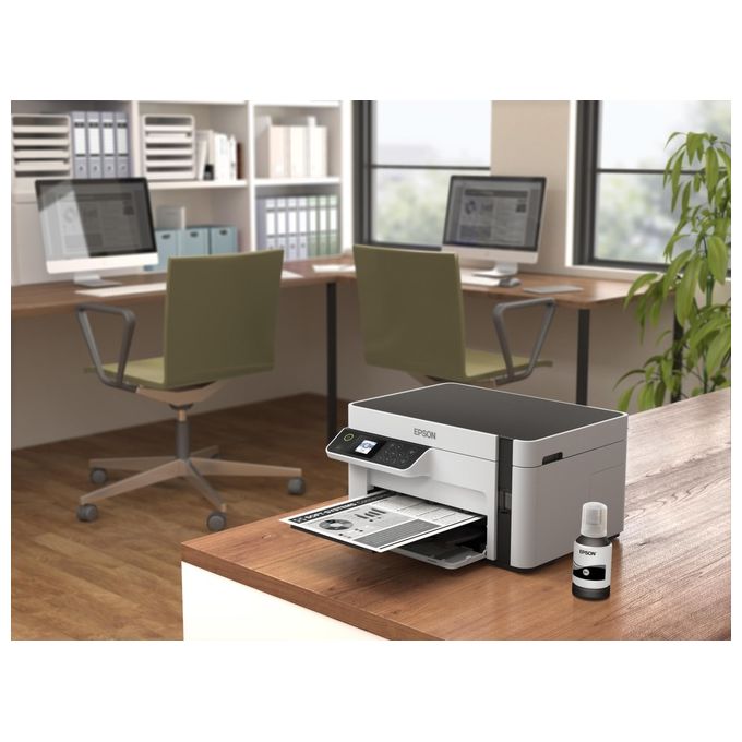 Epson ET-M2120 EcoTank Stampante Multifunzione Inkjet Monocromatica A4 Wi-Fi 32 ppm 1440x720 DPI LCD colore Nero