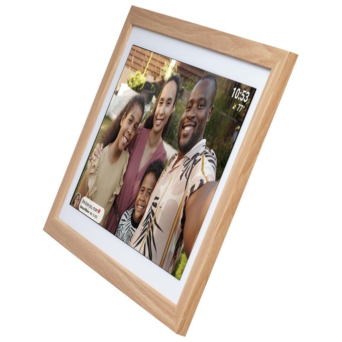 Denver 119101070020 PFF-2162LW Cornice per Foto Digitale Touch Screen 21.5'' Wi-Fi 32 GB MicroSD Full HD colore Marrone chiaro