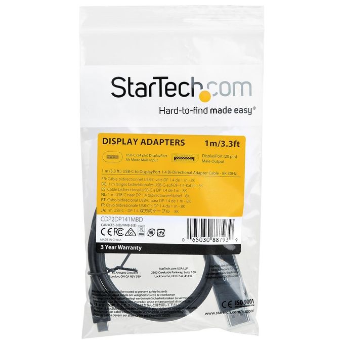 Startech Cavo Usb-C a Displayport 1.4 da 1mt Bidirezionale