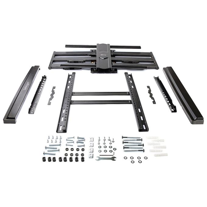 StarTech.com FPWARTS2 Supporto da Parete per TV Braccio Articolato con Movimento Ampio Schermo fino a 100'' Capacita' 75 Kg Rotazione +--90° Inclinazione -15° a +2° colore Nero