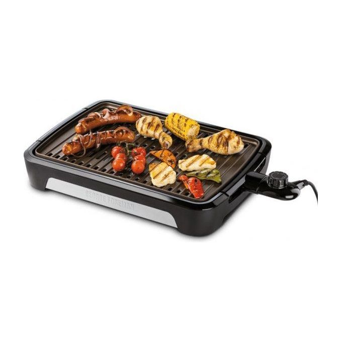 Russell Hobbs Smokeless BBQ Grill 1350W Nero Larga Piastra in Acciaio 49.7x 33.5cm
