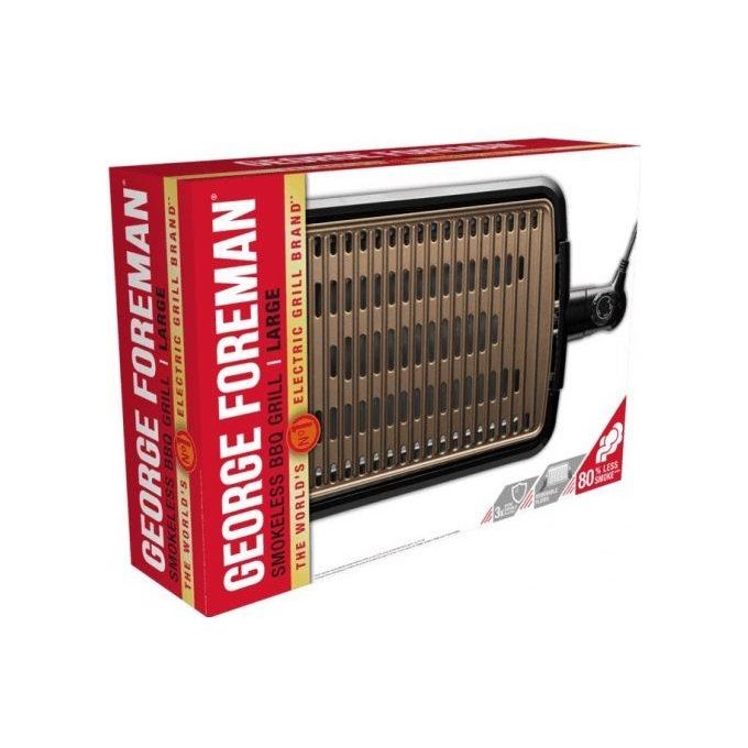 Russell Hobbs Smokeless BBQ Grill 1350W Nero Larga Piastra in Acciaio 49.7x 33.5cm